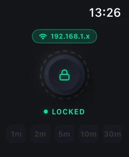 PawseKeys on Apple Watch with the Mac locked